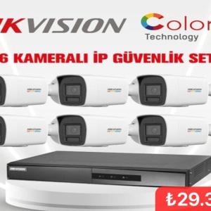 Hikvision 6 Kameralı 4 Mp ColorVu İp Güvenlik Kamera Seti
